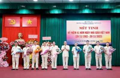 Trường Đại học CSND tổ chức Lễ mít tinh Kỷ niệm 41 năm Ngày Nhà giáo Việt Nam