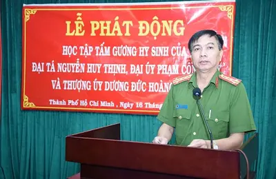 Phát động học tập tấm gương hi sinh dũng cảm của 3 cán bộ CAND
