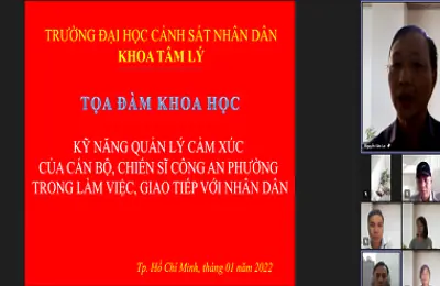 Tọa đàm trực tuyến về "Kỹ năng quản lý cảm xúc của cán bộ, chiến sĩ Công an phường"
