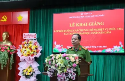 Khai giảng lớp Bồi dưỡng cấp chứng chỉ nghiệp vụ điều tra mở tại Trường