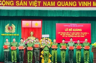 Bế giảng 03 lớp Trung cấp lý luận chính trị mở tại Trường