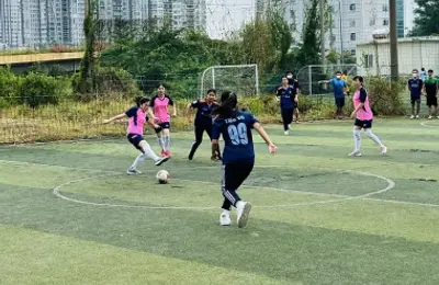 Sôi động cùng giải bóng đá nữ Trường Đại học CSND