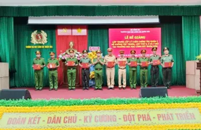 Bế giảng 03 lớp đào tạo Trung cấp lý luận chính trị, hệ không tập trung mở tại Trường