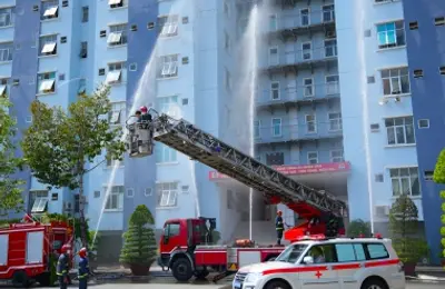 Thực tập phương án chữa cháy và cứu nạn, cứu hộ tại trụ sở chính Nhà trường