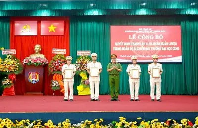 Công bố Quyết định thành lập và ra quân huấn luyện trung đoàn dự bị chiến đấu Trường Đại học CSND