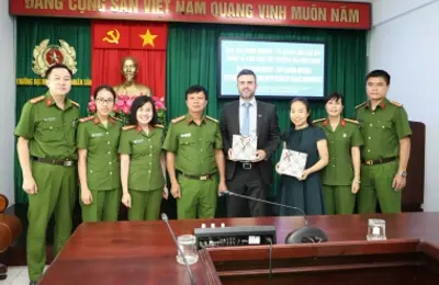 Trường Đại học CSND tiếp đón, làm việc với Sỹ quan liên lạc Cảnh sát liên bang Úc tại Việt Nam