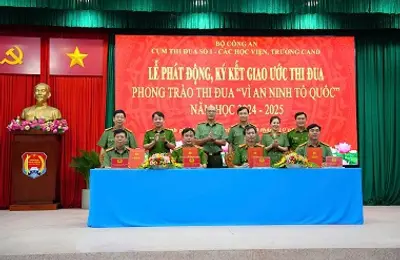 Cụm thi đua Số 1 - Các học viện, trường CAND ký giao ước thi đua trong phong trào “Vì An ninh Tổ quốc” năm học 2024 - 2025