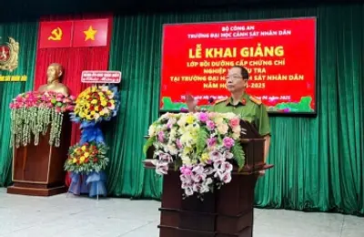 Khai giảng lớp Bồi dưỡng cấp chứng chỉ nghiệp vụ điều tra mở tại Trường Đại học CSND